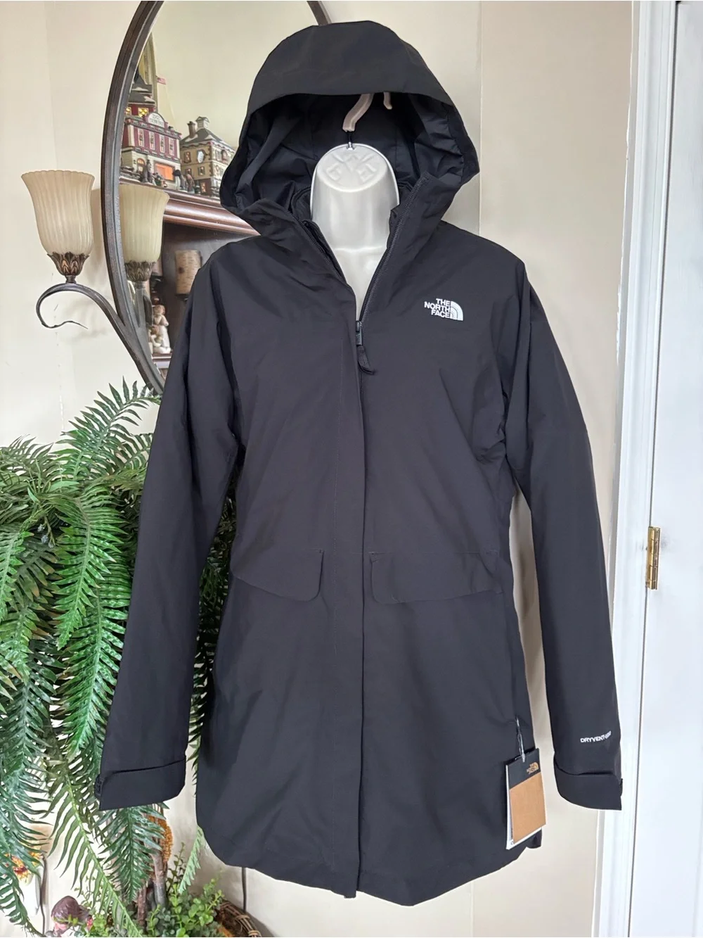 The North Face DryVent Mono Triclimate Parka 3-in-1 Black Shell Jacket w/ Liner